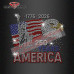 America 250th Anniversary Patriotic Eagle rhinestones for Shirt  bling patriotic sparkle fireworks 